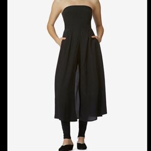 Avec Les Filles Black Strapless Jumpsuit